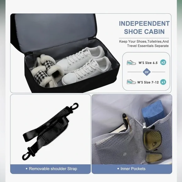 Black travel / work / gym tote bag - Picture 9 of 9